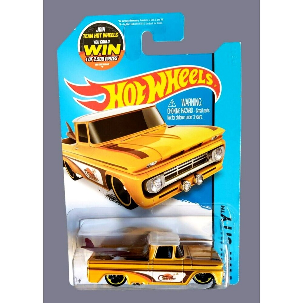 2015 Hot Wheels CUSTOM '62 CHEVY CHEVROLET Pearl Yellow HW City #72/250 1:64